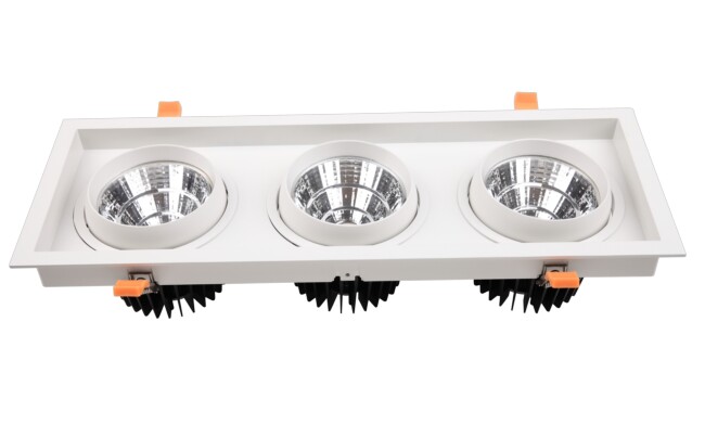 G15系列三頭COB格柵射燈75W G15系列三頭COB格柵射燈75W