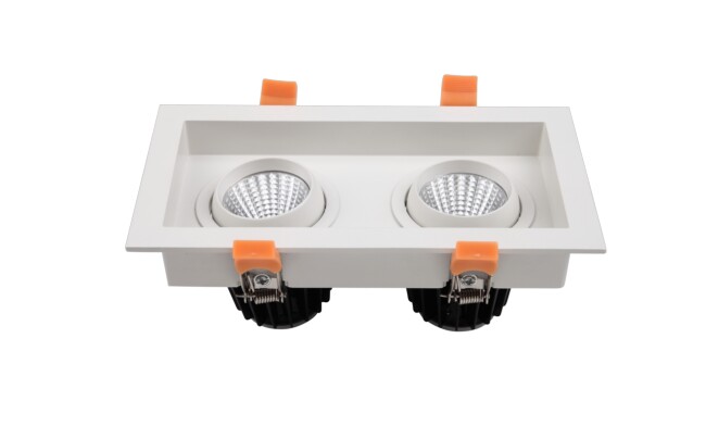 G13系列 2x9W 雙頭COB格柵射燈 開孔尺寸95x200mm G13系列 2x9W 雙頭COB格柵射燈 開孔尺寸95x200mm