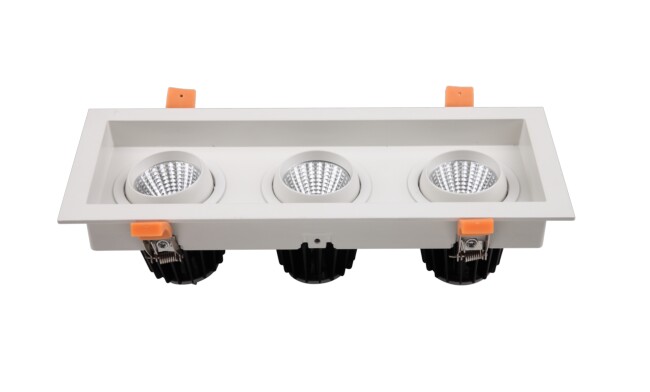 G13系列 3x9W 三頭COB格柵射燈 開孔尺寸95x290mm G13系列 3x9W 三頭COB格柵射燈 開孔尺寸95x290mm