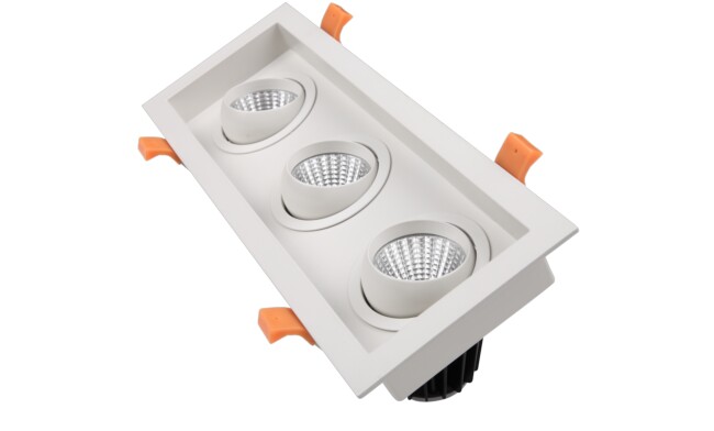 G13系列 3x9W 三頭COB格柵射燈 開孔尺寸95x290mm G13系列 3x9W 三頭COB格柵射燈 開孔尺寸95x290mm