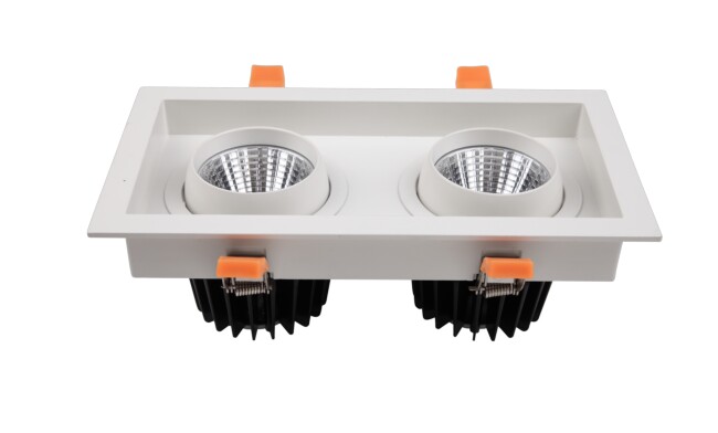 G14系列 2x15W 雙頭COB格柵射燈 開孔尺寸115x230mm G14系列 2x15W 雙頭COB格柵射燈 開孔尺寸115x230mm