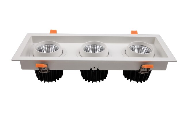 G14系列 45W 三頭COB格柵射燈 開孔尺寸115*345mm G14系列 45W 三頭COB格柵射燈 開孔尺寸115*345mm